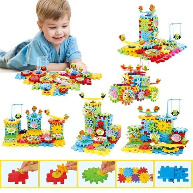 electric gear building block toy