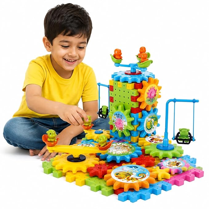electric gear building block toy