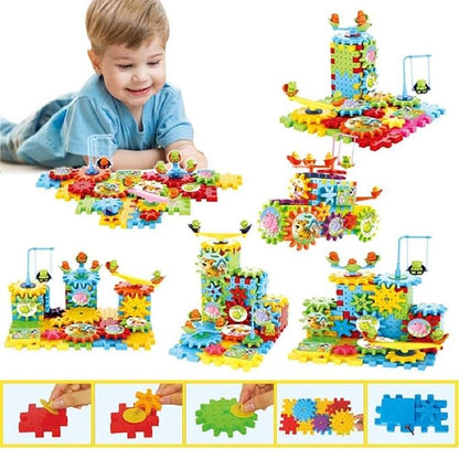 electric gear building block toy